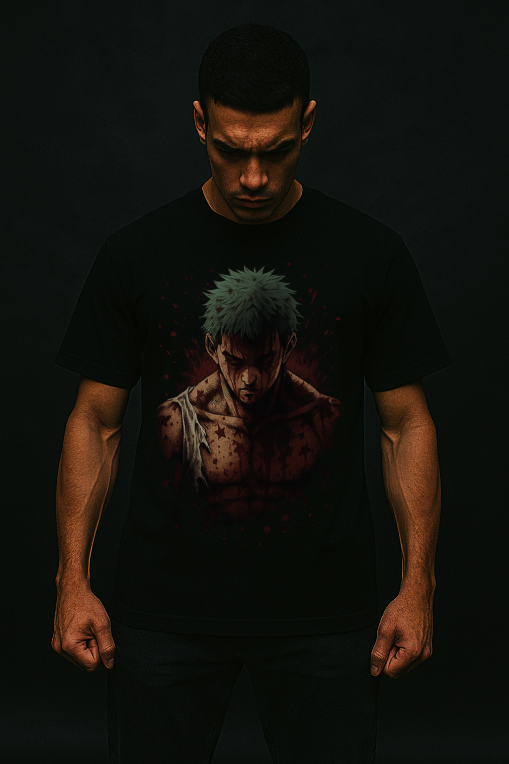 Shadowarc's Zoro ‘Will of Sacrifice’ Oversized T-Shirt – Dark Anime Streetwear
