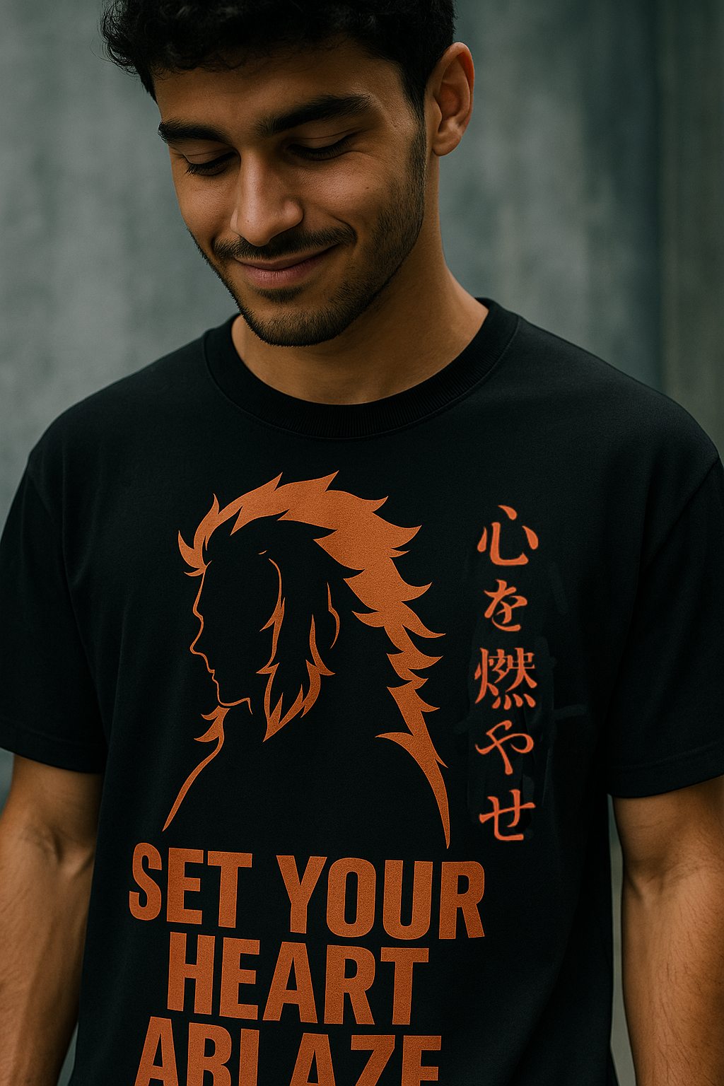 Rengoku “Set Your Heart Ablaze” Tee – ShadowArc Flame Edition